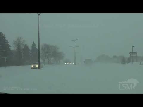 04-02-2020 Fargo, ND Heavy snow in City- I-94 one lane- semi slide off
