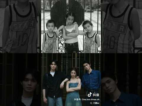 Wan Peng with her twin brothers 🥰 She is only girl in her cousins #wanpeng #万鹏 #nightchanges
