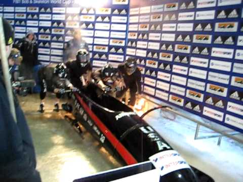 4 man bobsled start USA