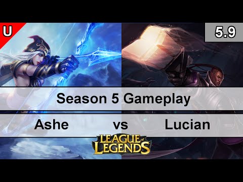 LoL Season 5 Bot Lane - Ashe/Janna  vs Lucian/Bard (League 143)