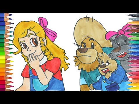 Złotowłosa i trzy misie | Małych Rączek Kolorowanka dla Dzieci