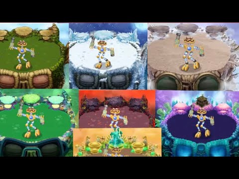 All Wubs Sounds On the Wubbox in my singing monsters/ Powering up new earth island wubbox