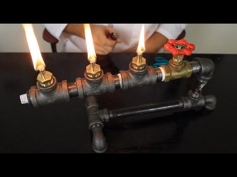 Öl-Lampe aus Wasserrohren – Atmosphärische Beleuchtung im Steampunk-Stil