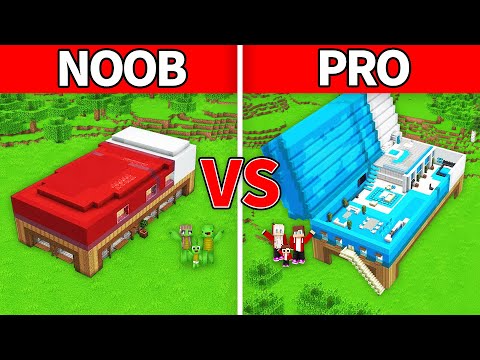 EPIC Minecraft Bed House Challenge: NOOB vs PRO