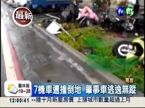 撞倒7車竟稱小事 肇事男送法辦