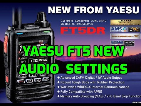 Yaesu FT5D - Audio Pitch settings for Digital- Flat , High Boost , Low boost