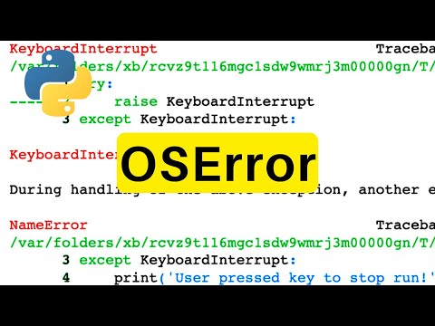 Oserror Python Tutorial