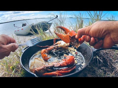 Solo Beach Camping MUD CRAB MISSION, Living From The Ocean - Part 2