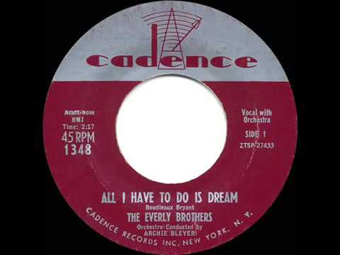 1958 HITS ARCHIVE  All I Have To Do Is Dream   Everly Brothers original #1 hit version