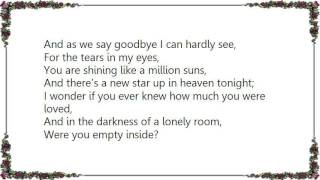 Chris de Burgh - There&#39;s a New Star up in Heaven Tonight Lyrics