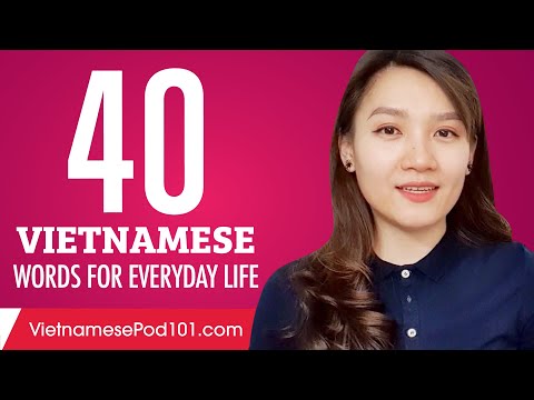 40 Vietnamese Words for Everyday Life - Basic Vocabulary #2