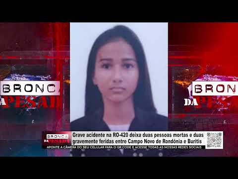 Grave acidente na RO-420 deixa dois mortos e dois feridos entre Campo Novo de Rondônia e Buritis.