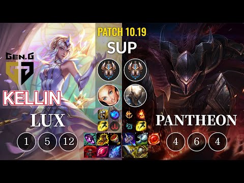 GEN Kellin Lux vs Pantheon Sup - KR Patch 10.19