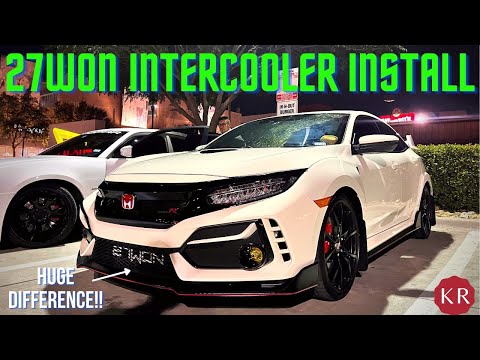 HUGE Cooling Difference!! 27WON Intercooler Install Into Honda Civic Type R