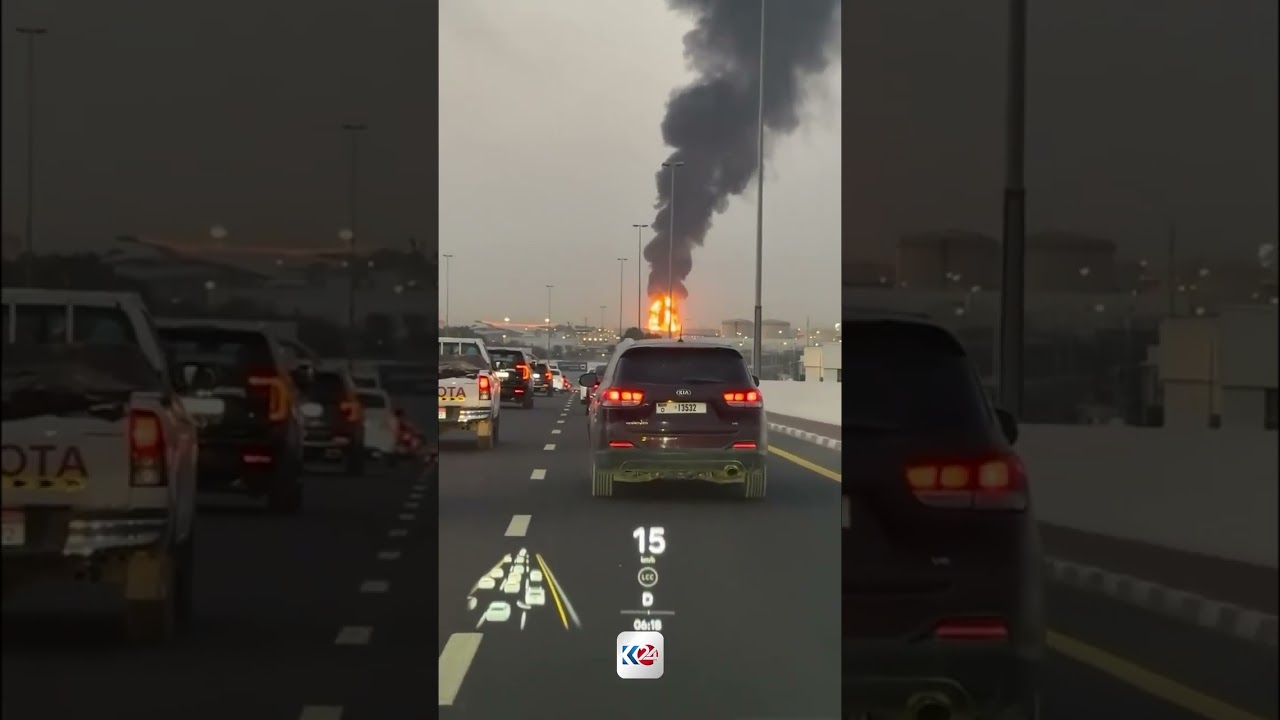 ڤیدیۆ | ئەمڕۆ دووبارە هێرش کرایەوە سەر بەندەری فوجەیرەی ئیمارات و کۆگایەکی نەوت کرایە ئامانج