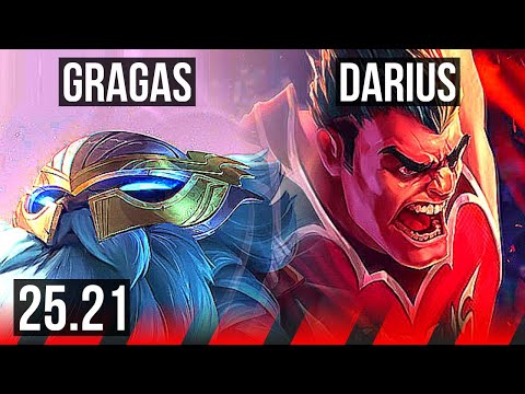 GRAGAS vs DARIUS (TOP) | 10/2/7, Dominating | EUW Grandmaster | 25.21