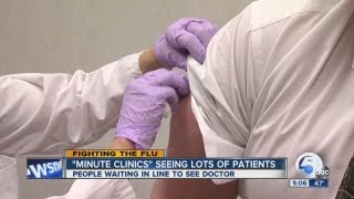 CVS Minute Clinic has long lines for flu shots