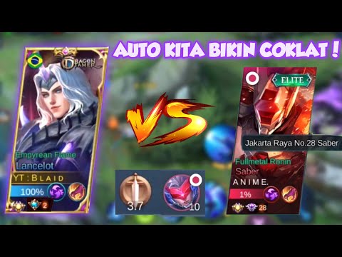 LANCELOT BLAID VS TOP GLOBAL SABER ? AUTO TURUNIN MMR NYA BOY ! TOP GLOBAL LANCELOT - MLBB