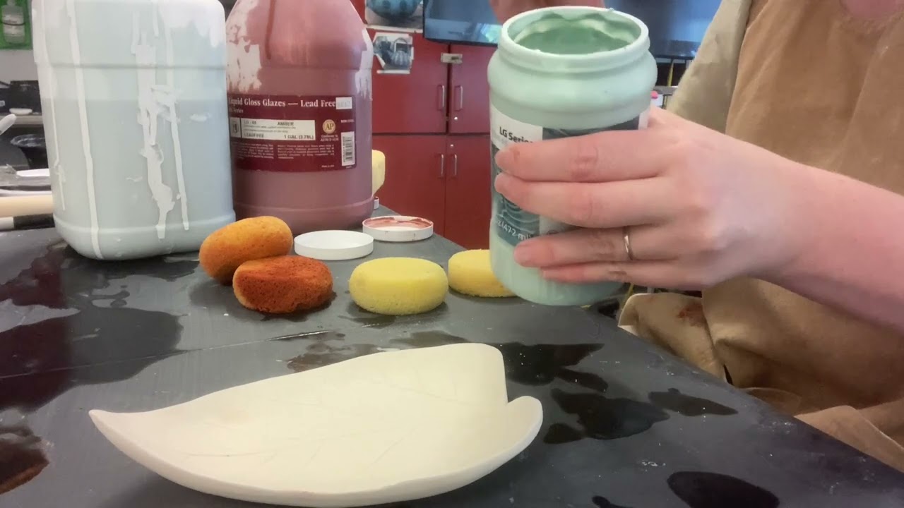 Glazing Leaf Dishes