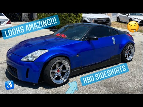 350z KBD Sideskirt Install!!!