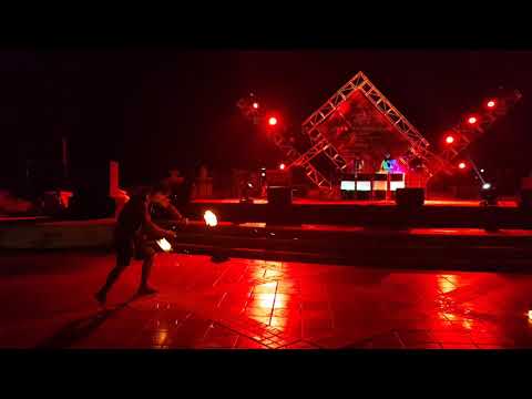 Duo Female Percussion at New Years Eve 2018 Marbella Carnival Anyer