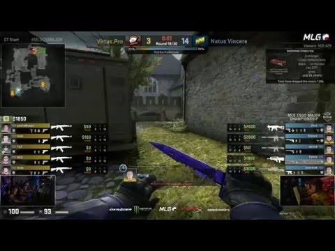 GuardiaN mobile AWP Double Kill - Natus Vincere vs Virtus.pro MLG CS:GO Major Championship: Columbus