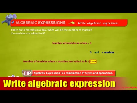 G6 - Module 1 - Exercise 1 - Write algebraic expression | Appu Series | Grade 6 Math Learning