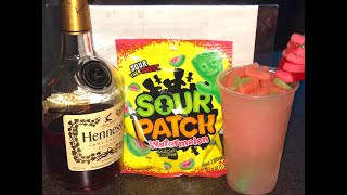 HOW TO MAKE A FROZEN SOUR PATCH HENNESSY DRINK