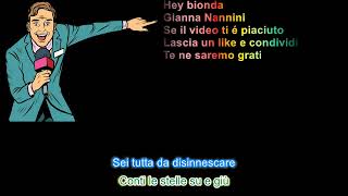Hey bionda Gianna Nannini con testo scorrevole with scrolling text