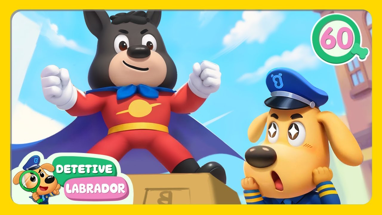 Dobie Super-Homem 🦸‍♂️ Historinha Engraçada do Detetive Labrador 🔍 1 Hora 🎬 Compilação