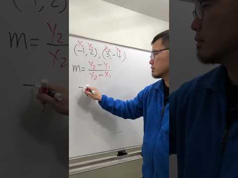 How to find the slope between two points.