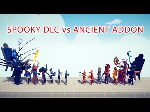 SPOOKY DLC Team vs ANCIENT ADDON Team - Totally Accurate Battle Simulator TABS