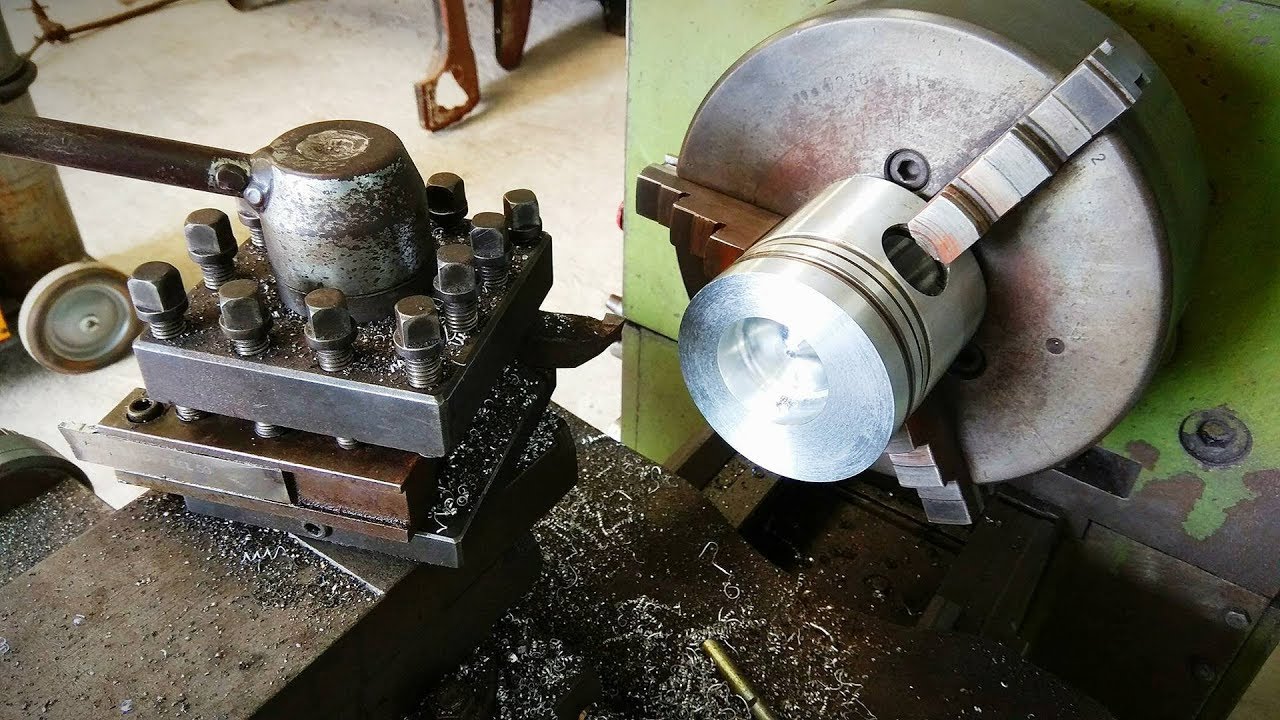 REBAIXANDO PISTÃO DE MOTOR A DIESEL