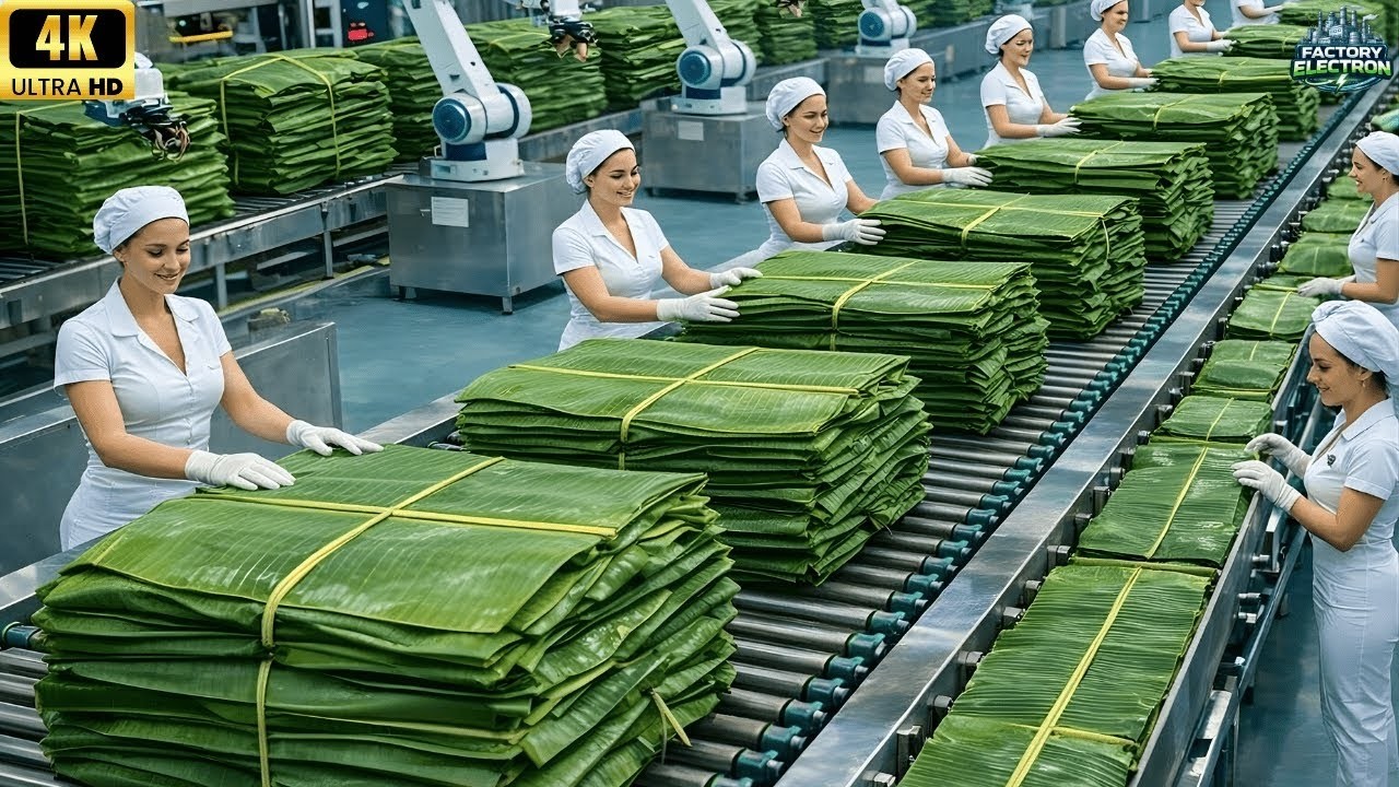 Inside a Modern Banana Leaf Factory | From Raw Leaves to Finished Eco-Friendly Products