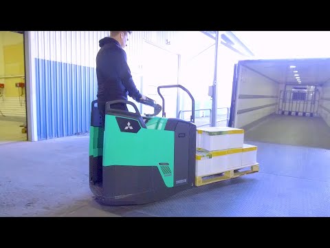 Location courte durée de transpalette électrique à plate-forme Mitsubishi PBV20N3 - 2000 kg - timon intuitif et résistant_4