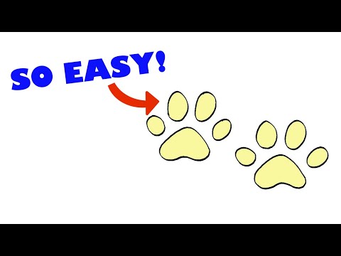 YouTube video about: How do you draw a cat paw print?