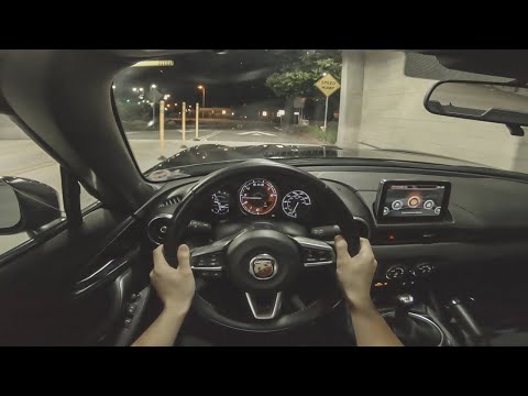 2018 Fiat 124 Spider Abarth (Manual) - POV Night Drive