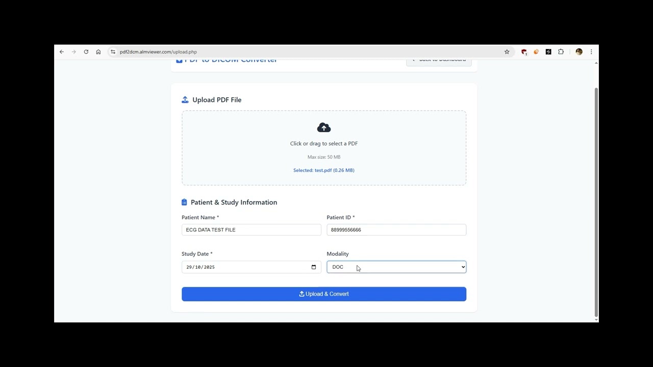 EKG PDF DATA TRANSFER   TO PACS OR EMR System