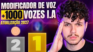 TESTEI OS MELHORES MODIFICADORES DE VOZ DE 2026 PARA YOUTUBERS... (Grátis, Profissional, I.A)