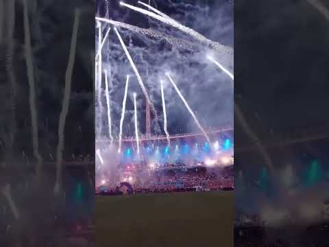 "Recibimiento de Racing Club vs Flamengo. Semifinal de la Copa Libertadores 2025" Barra: La Guardia Imperial &bull; Club: Racing Club