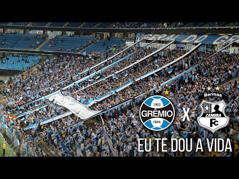 "Eu te dou a vida - Grêmio 4 x 0 Zamora - Libertadores 2017" Barra: Geral do Grêmio • Club: Grêmio