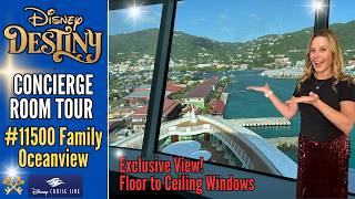 Destiny Concierge Oceanview #11500 | Best View on the Ship | Full Tour | Disney Cruise Line