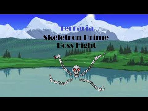 Terraria normal mode Skeletron Prime boss fight