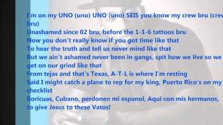Uno Uno Sies - Andy Mineo (lyrics on screen)