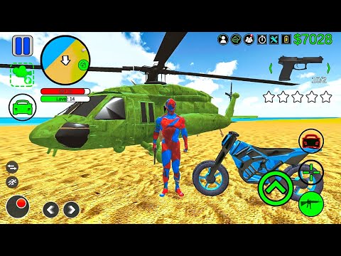 Iron-Man Flying Superhero Driving Police Car Bike and Army Helicopter - Android GamePlay #2