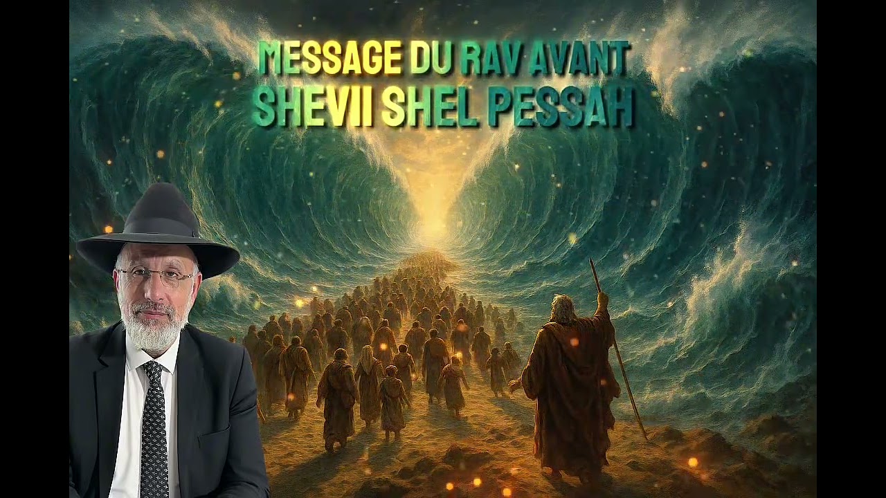Message du Rav avant Shevii Shel Pessah 🌊