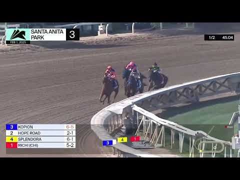 Santa Anita Park (Santa Monica Stakes Gr. 2) Carrera 3 - 1 de Febrero 2025
