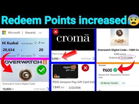 Microsoft Rewards Redeem Points increased | How To Redeem Microsoft Rewards | New Update 2026 🤩