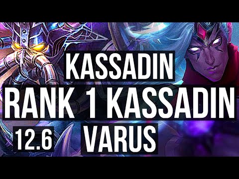 KASSADIN vs VARUS (MID) | Rank 1 Kassadin, 800+ games, 10/3/9 | BR Challenger | 12.6