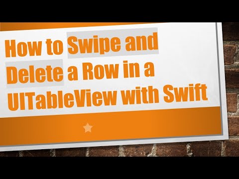 How to Swipe and Delete a Row in a UITableView with Swift